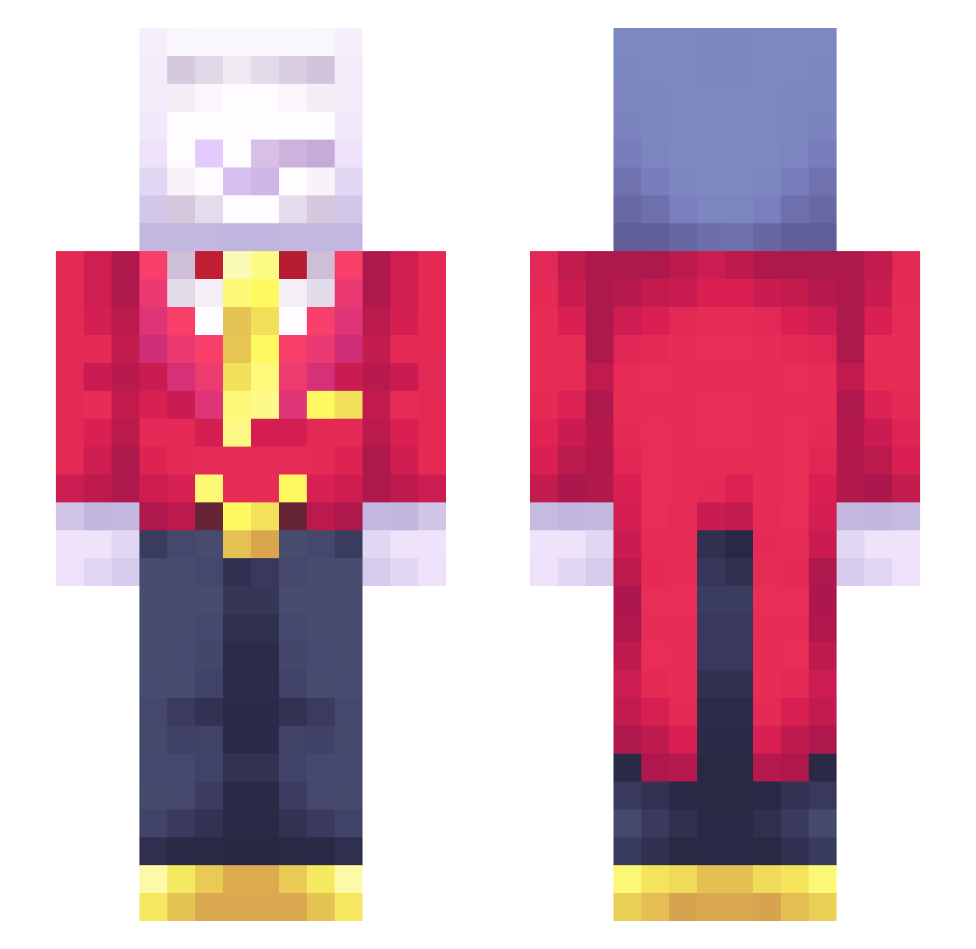 VoidUkraine Minecraft skin, front and back view