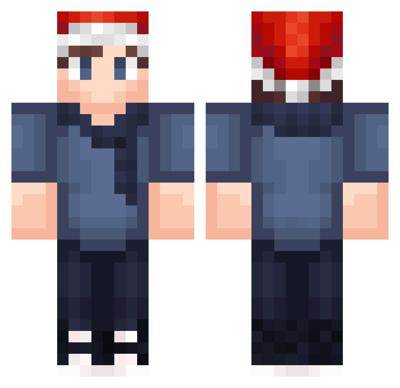 WesMan34 Minecraft skin, front and back view