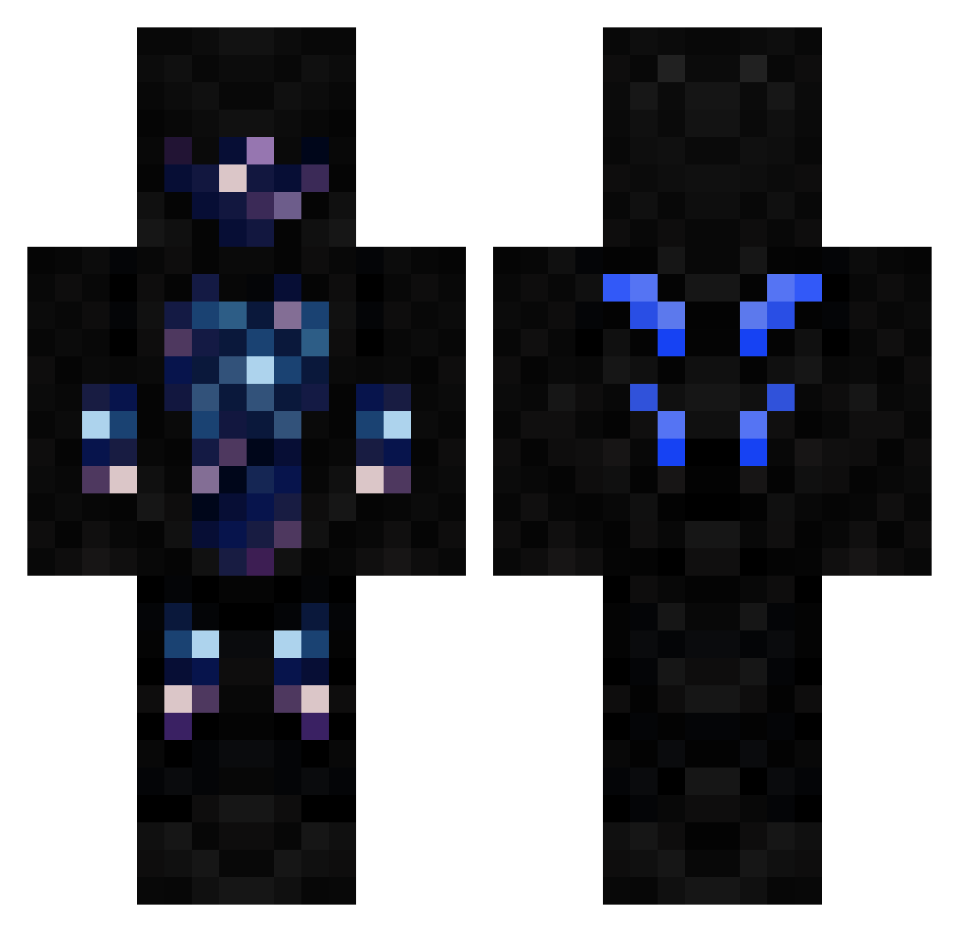 VitDain Minecraft skin, front and back view