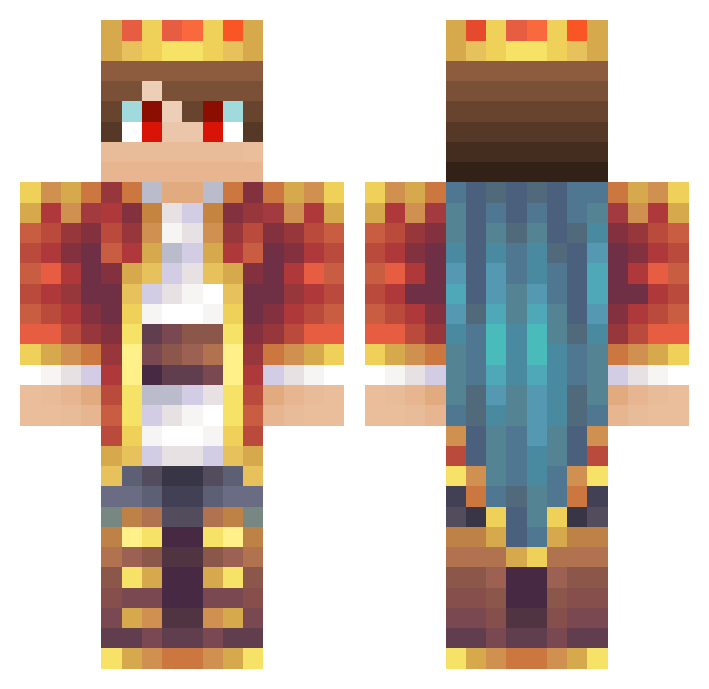 DullaMulla432 Minecraft skin, front and back view