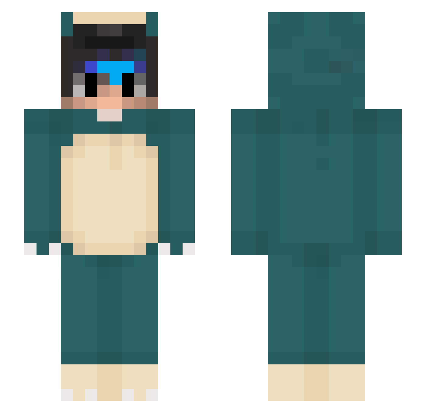 jneal122 Minecraft skin, front and back view