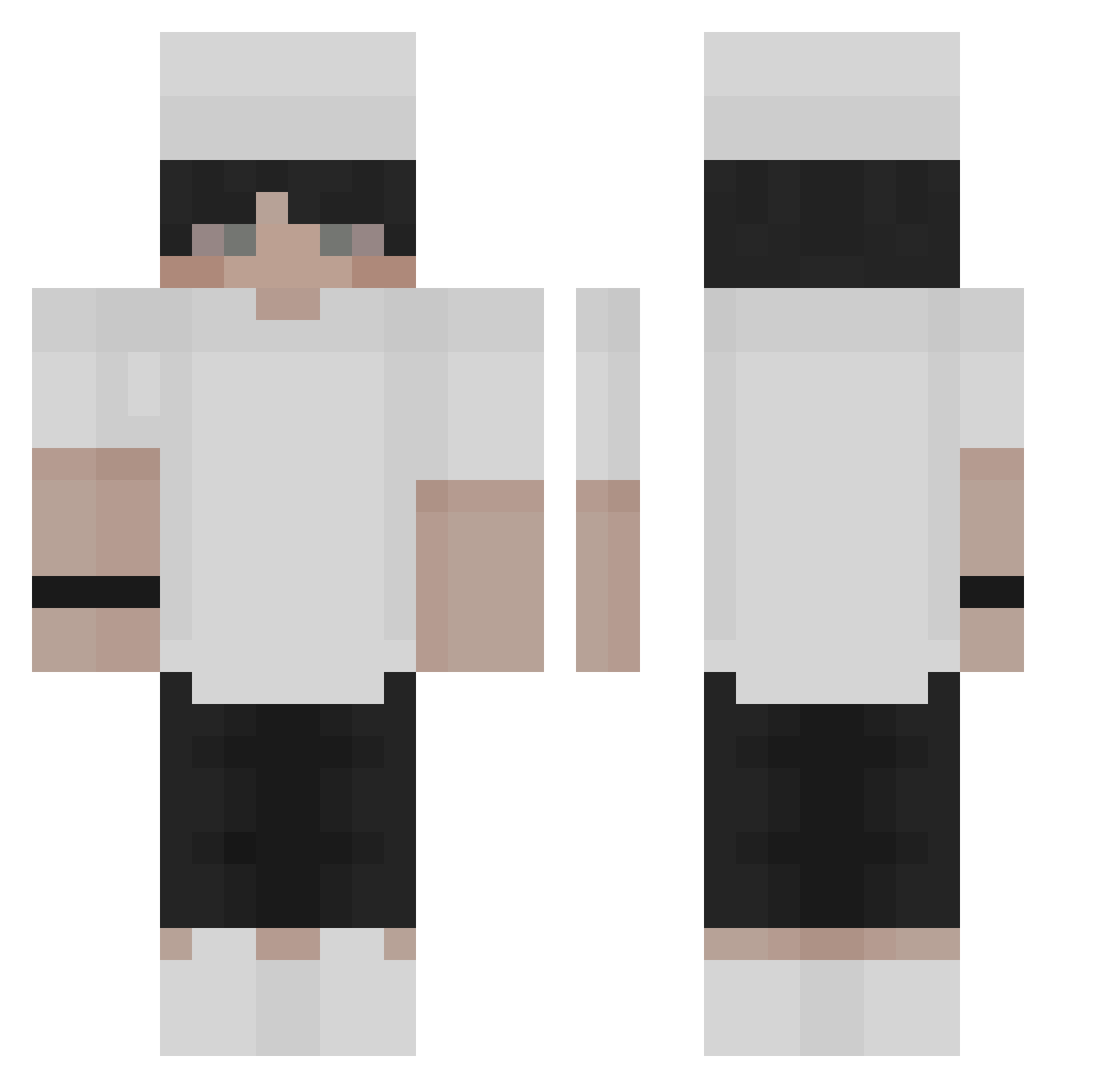 S4leel Minecraft skin, front and back view