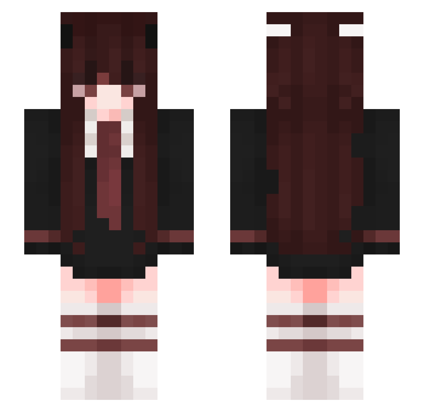 Thoxrium Minecraft skin, front and back view
