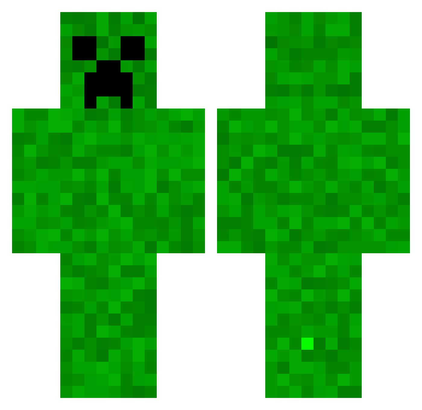 swaaaaan Minecraft skin, front and back view