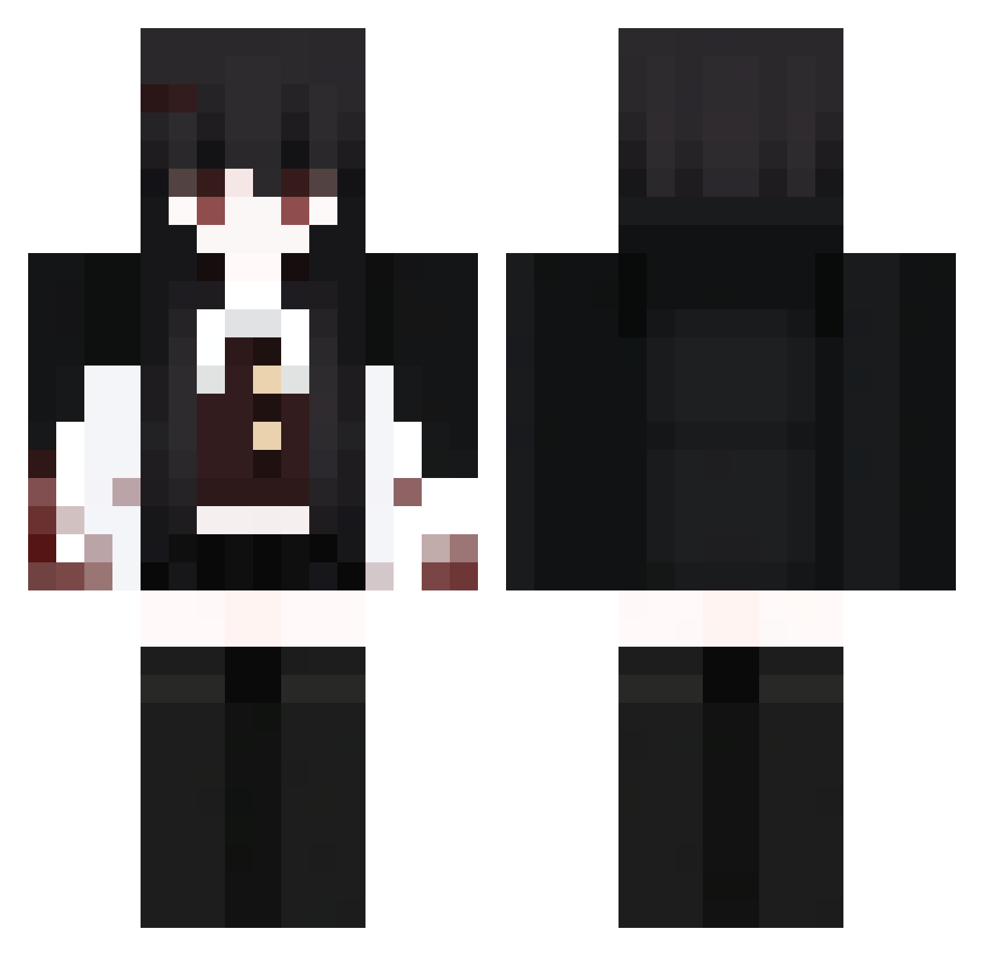 Ruivinhaa_ Minecraft skin, front and back view