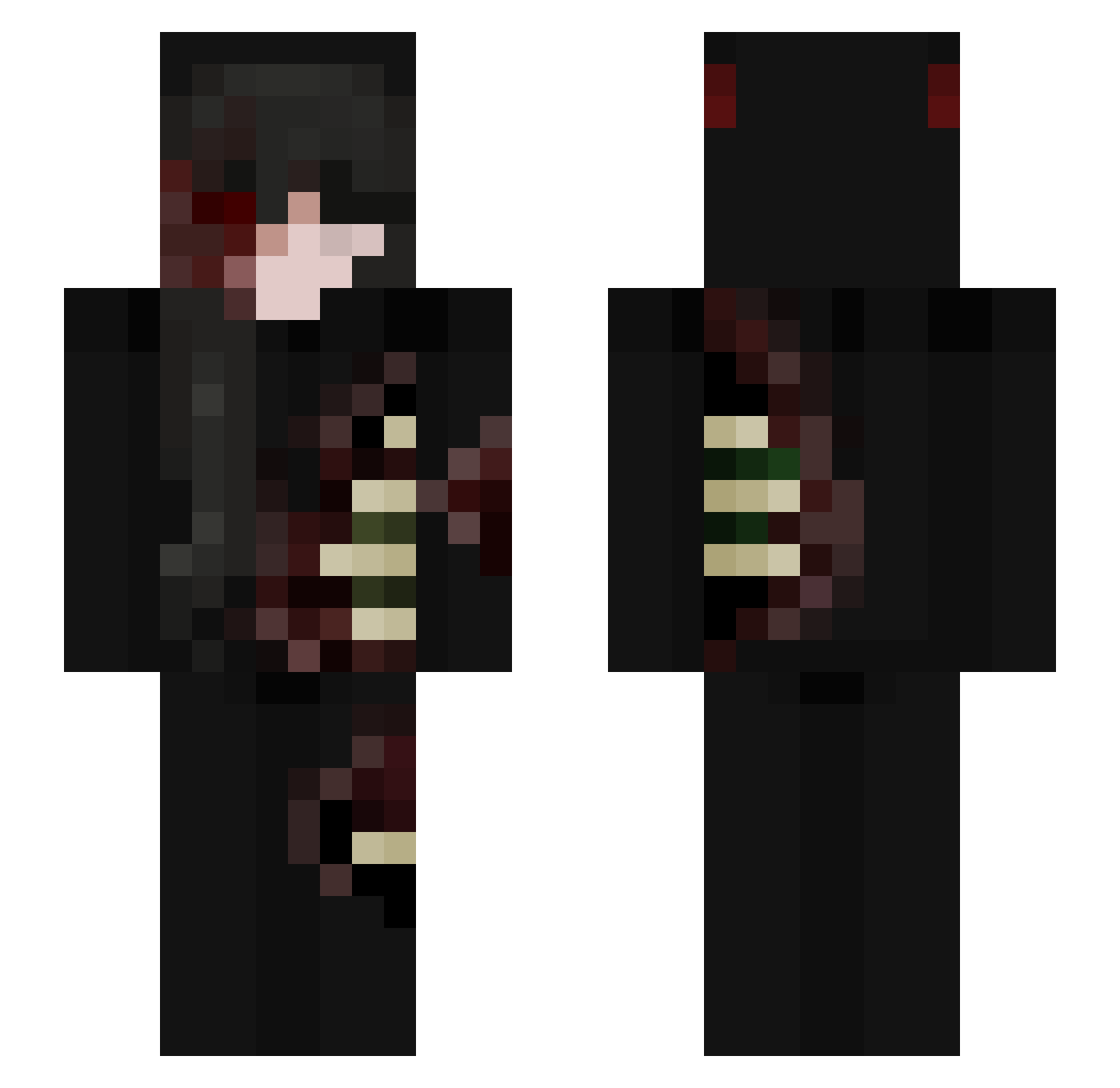 Ordinances Minecraft skin, front and back view