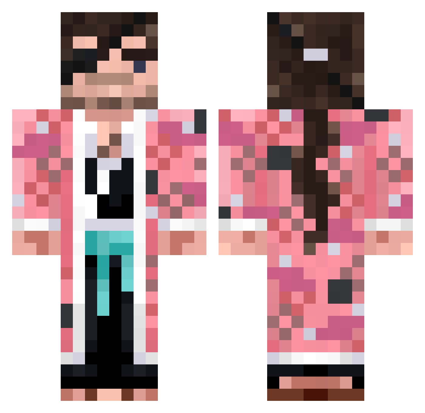 Ganther_ Minecraft skin, front and back view