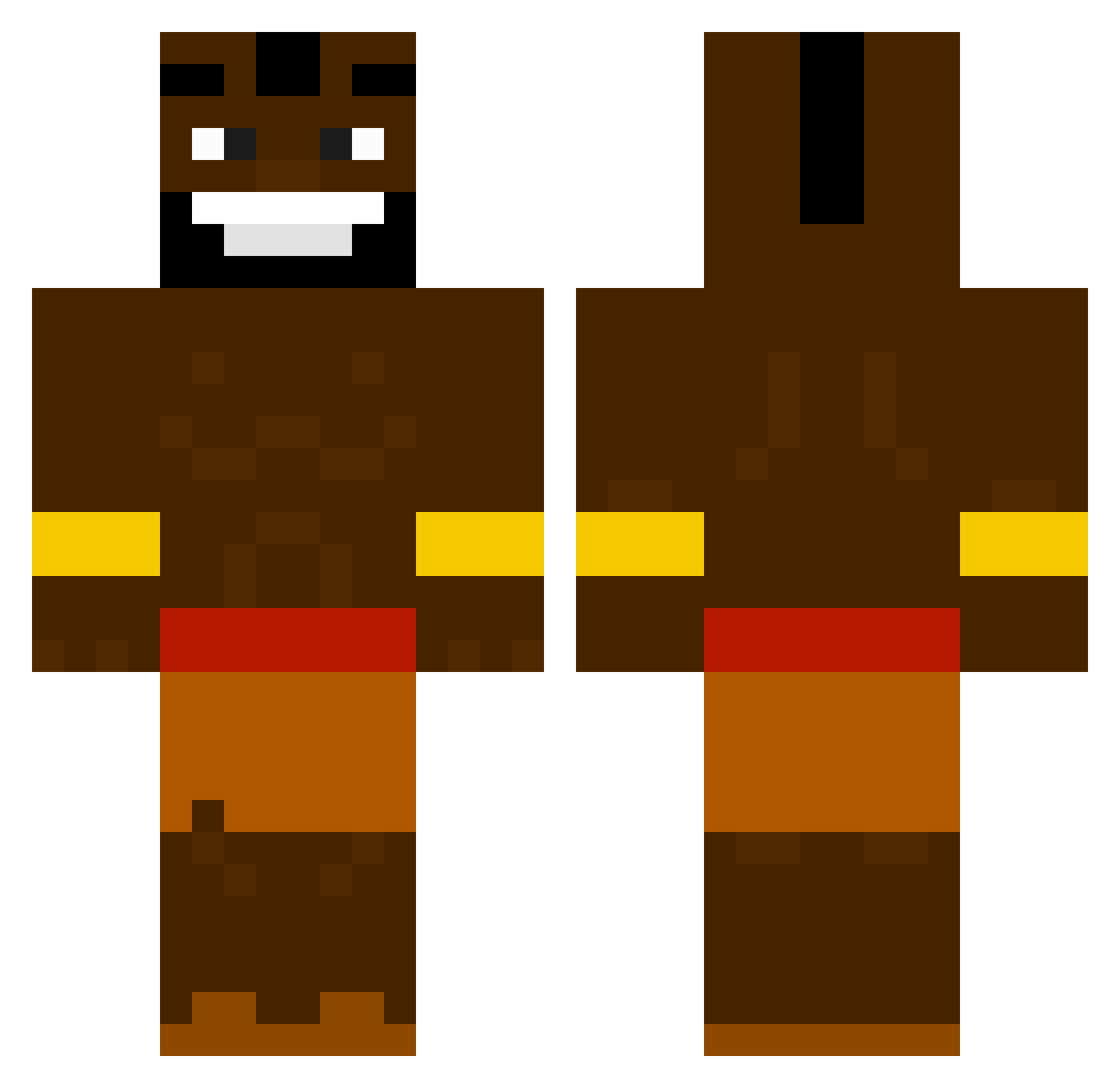 Tuttek26 Minecraft skin, front and back view