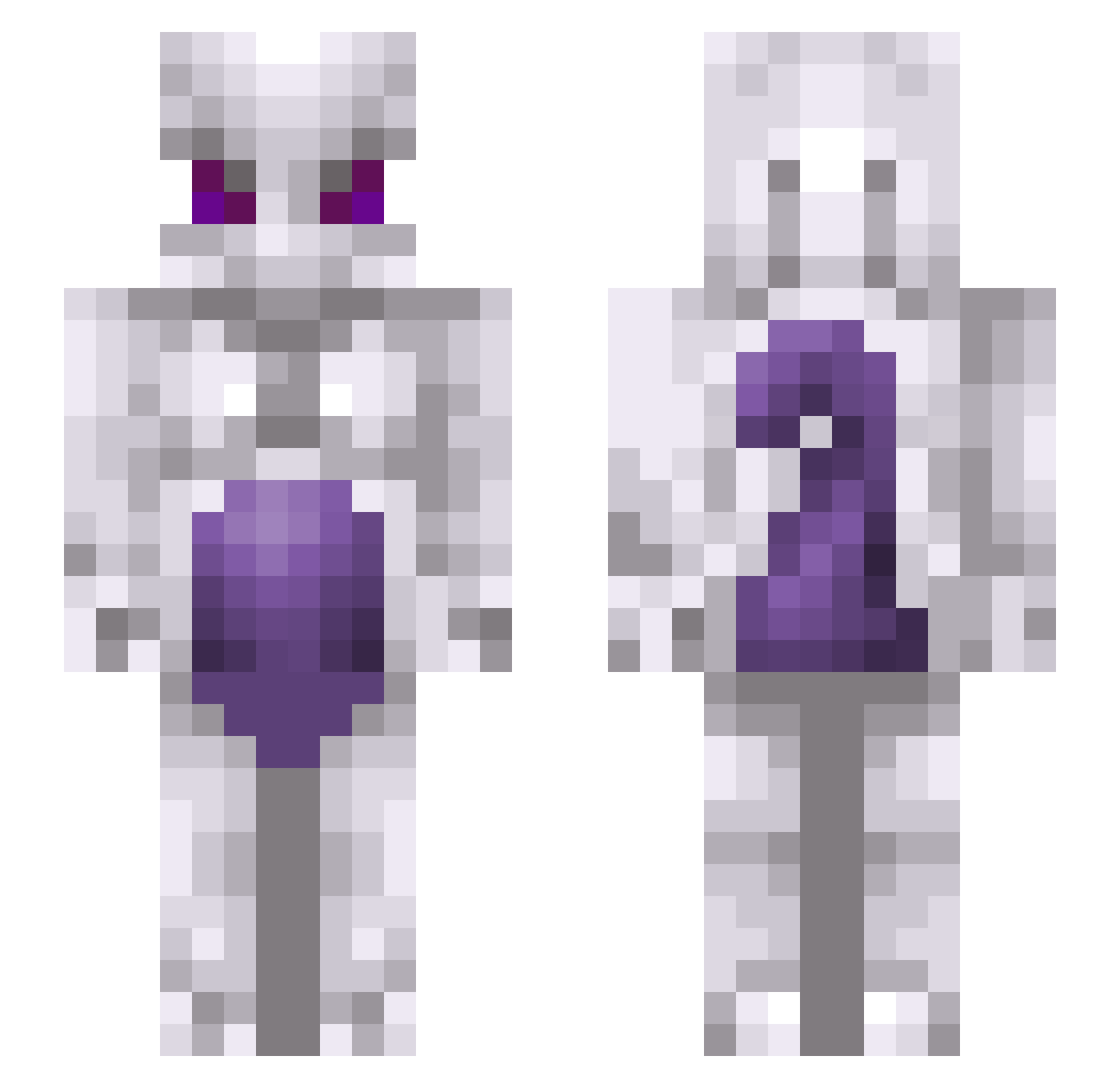 AbsolutIsak Minecraft skin, front and back view