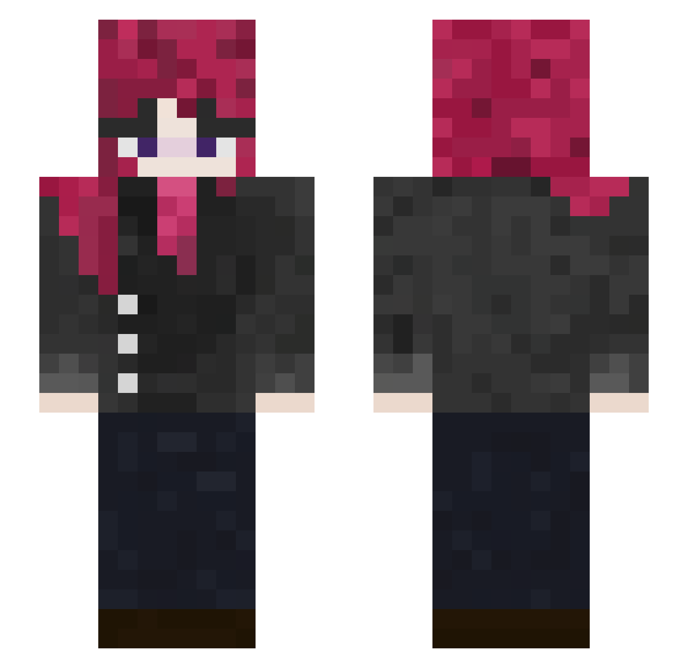miyushii Minecraft skin, front and back view