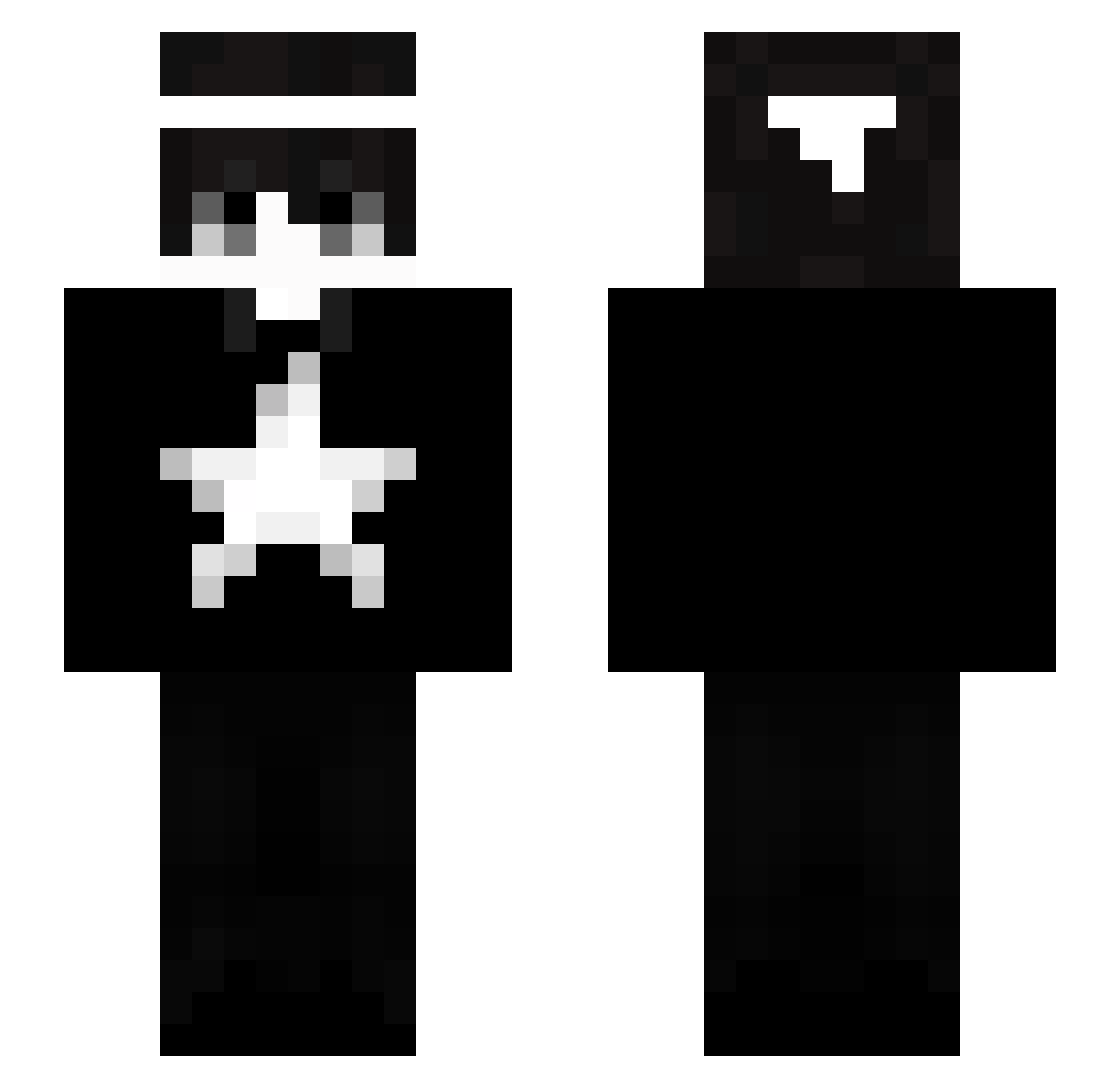 lovelove55 Minecraft skin, front and back view