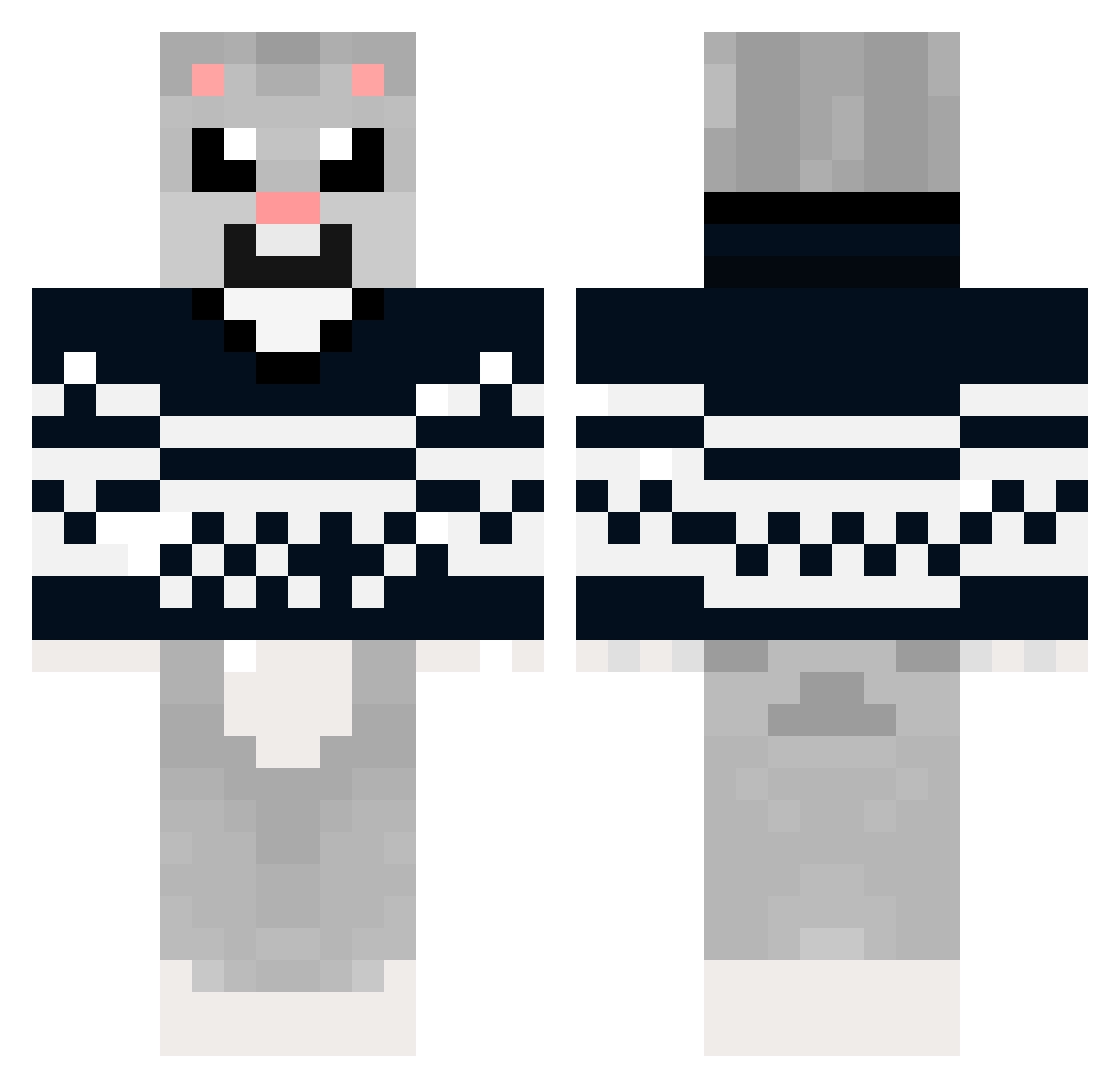 virredirre Minecraft skin, front and back view