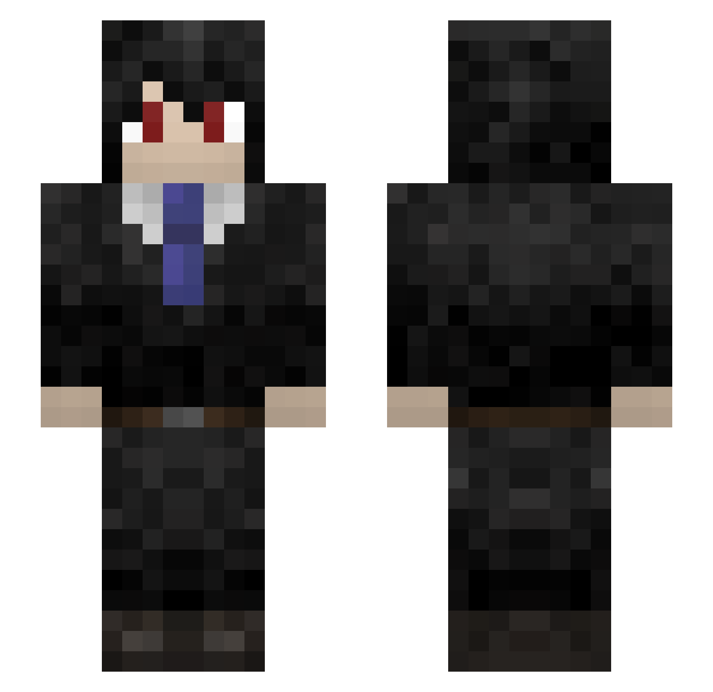 RespetarEspada Minecraft skin, front and back view