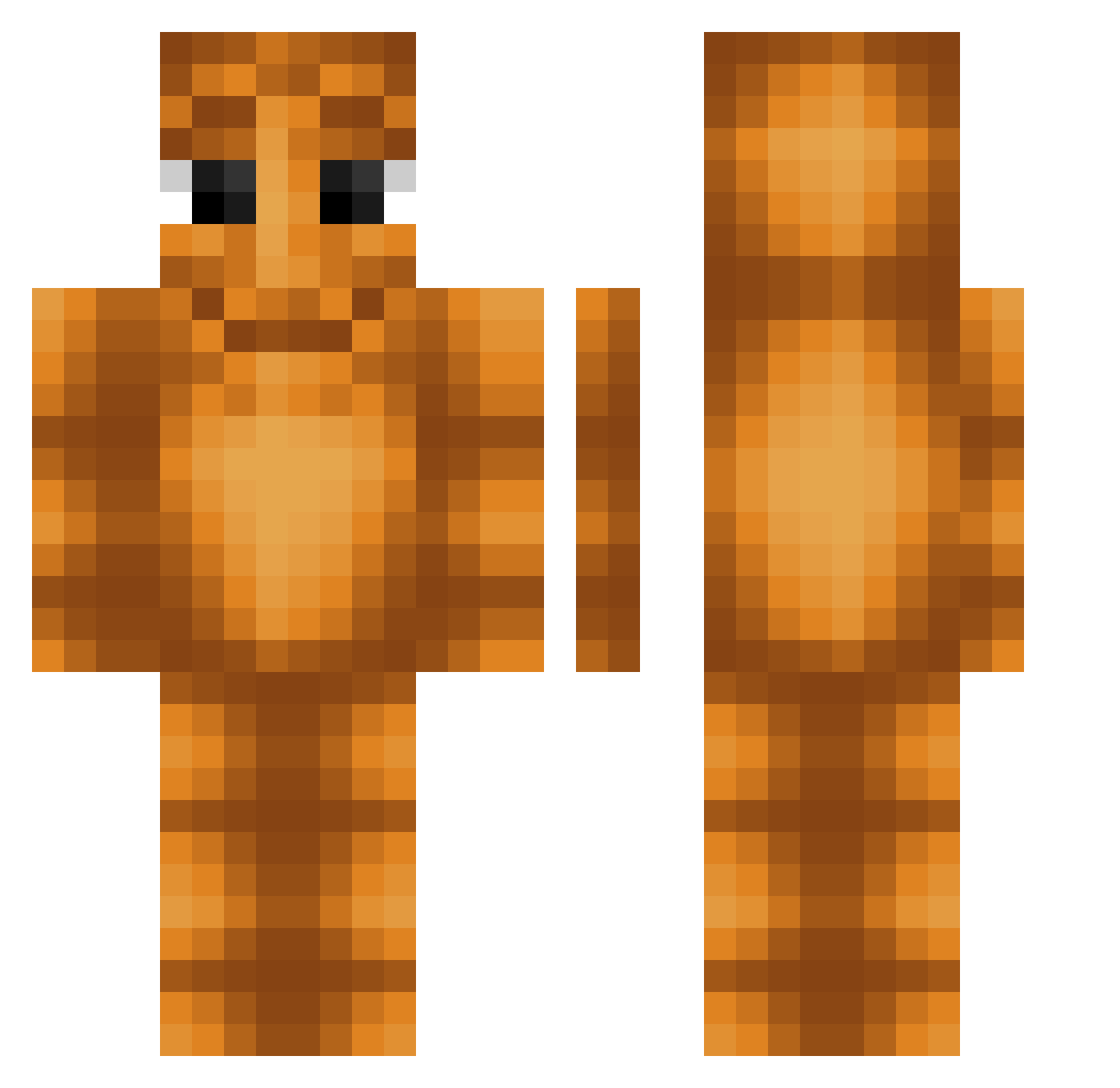 Jur1x_ Minecraft skin, front and back view
