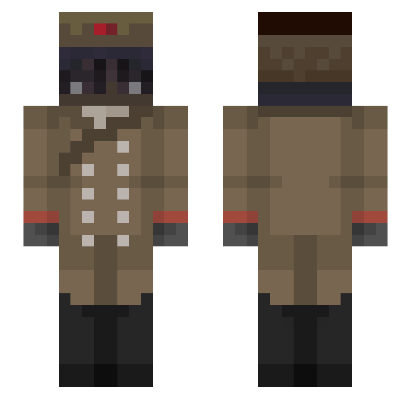 hamish8 Minecraft skin, front and back view