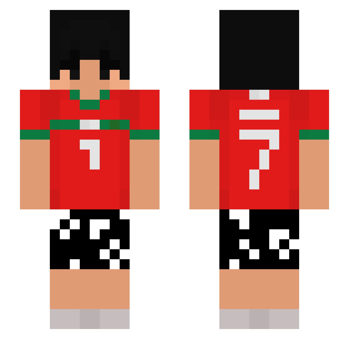 vFilipekkxd Minecraft skin, front and back view