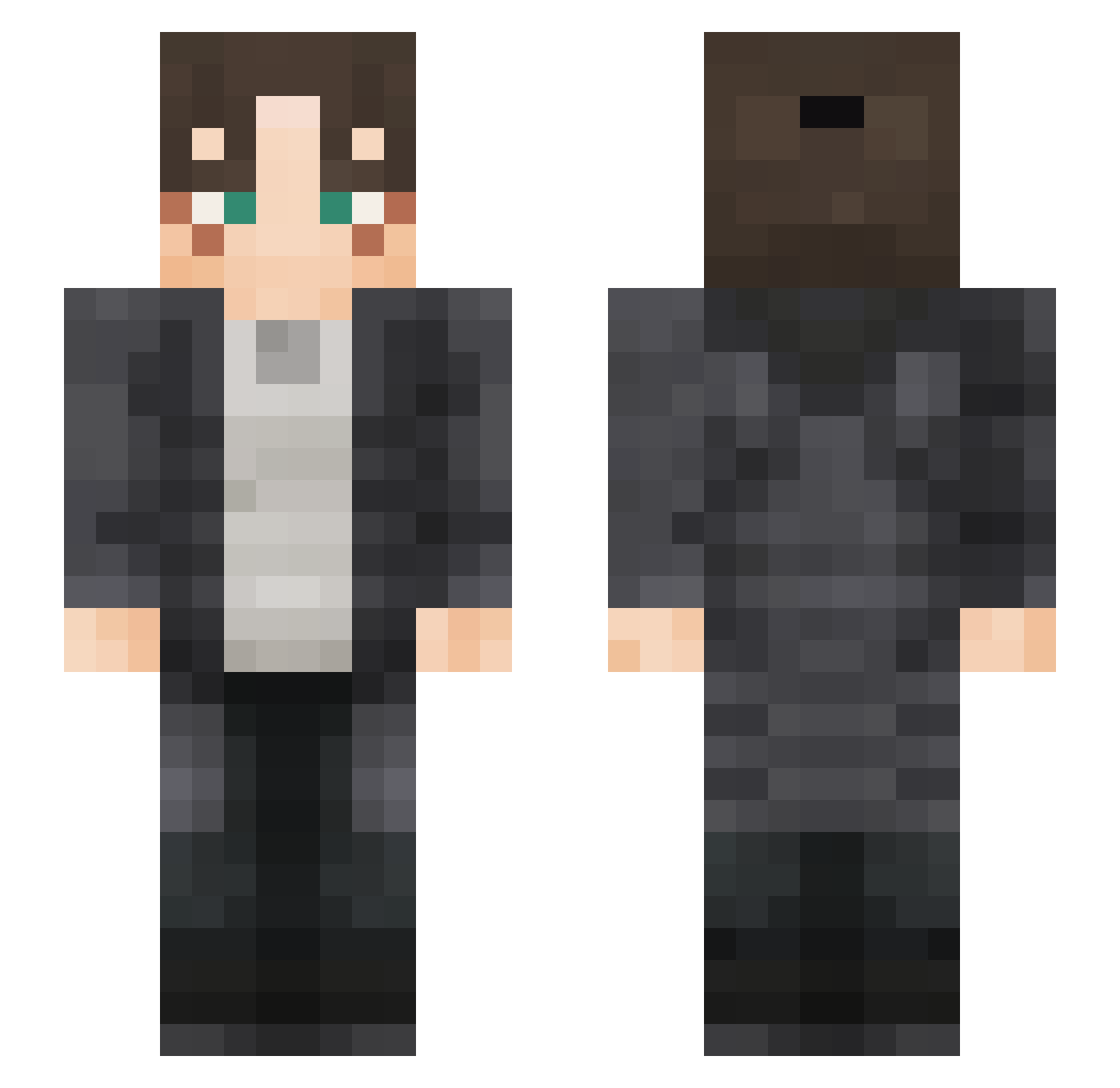erennyeager Minecraft skin, front and back view