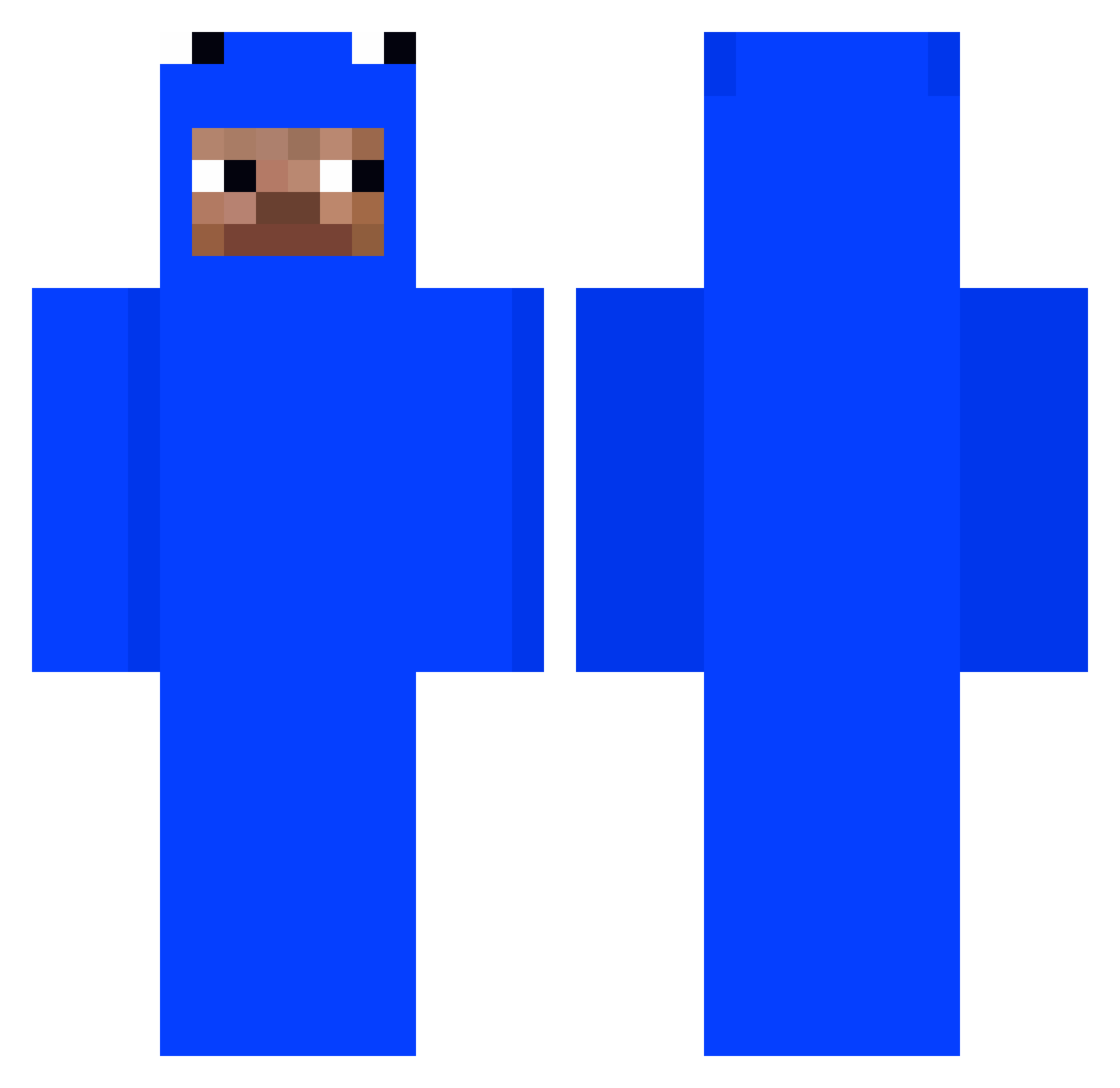 iborderXD Minecraft skin, front and back view