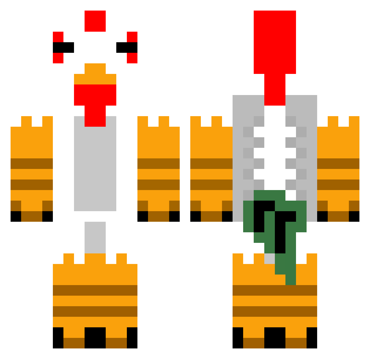 Gipon Minecraft skin, front and back view