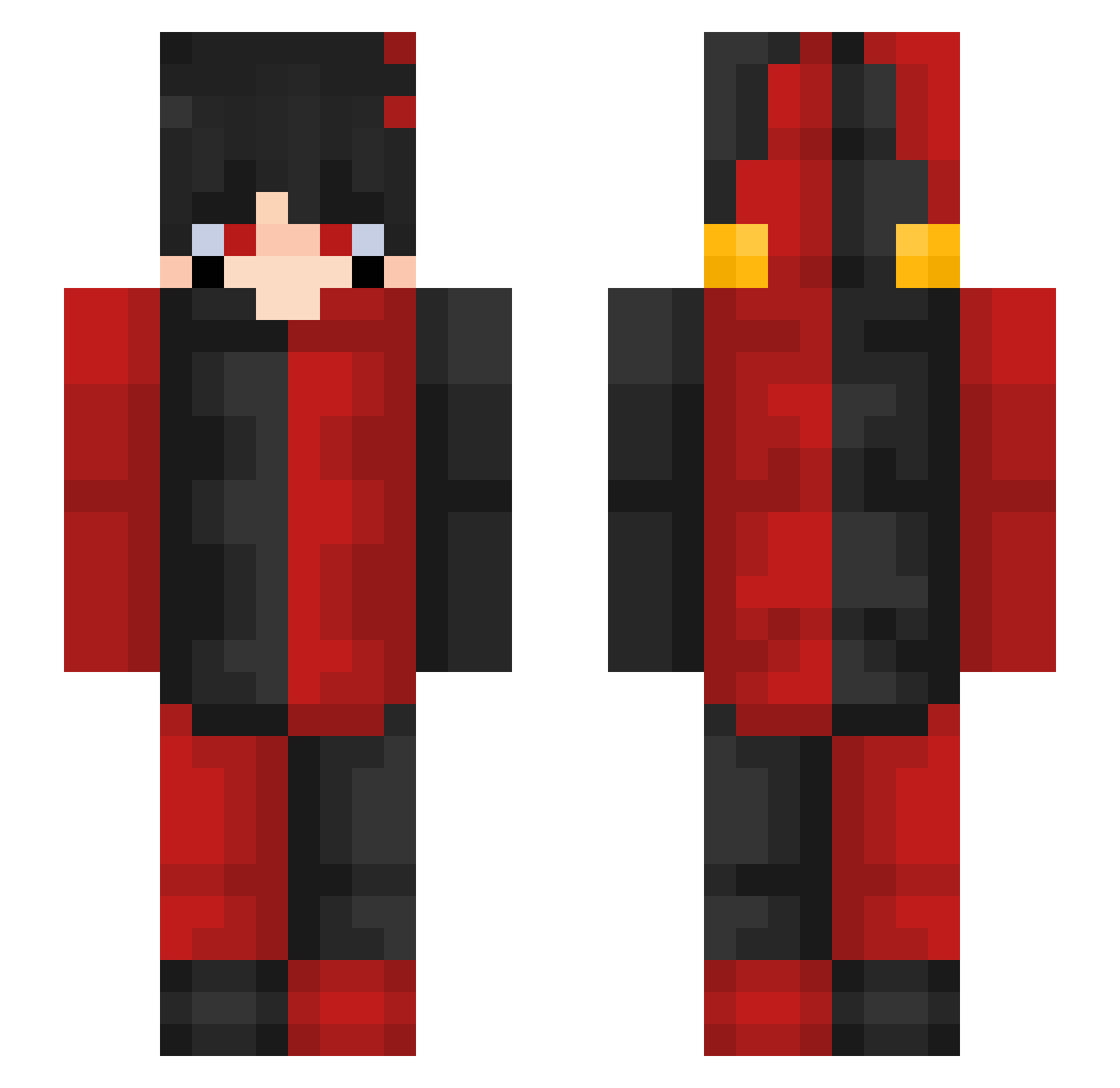EndCrystalPower Minecraft skin, front and back view