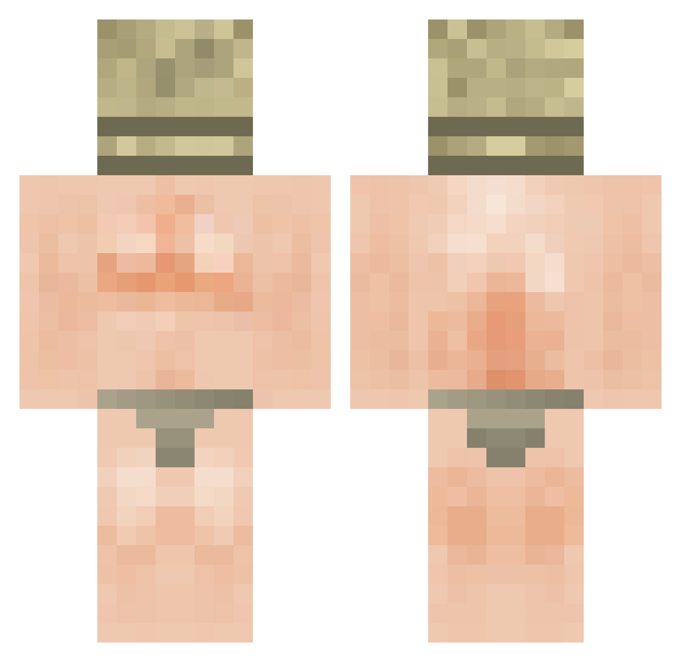 CreepDragon2367 Minecraft skin, front and back view