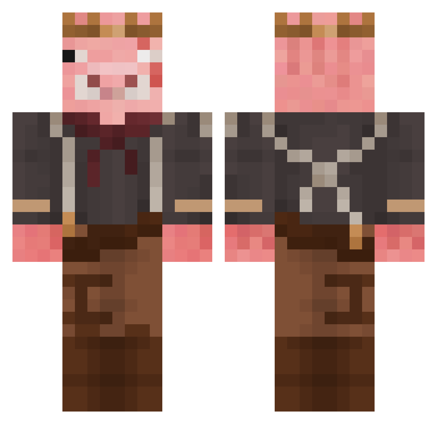 ZigDaltoN Minecraft skin, front and back view