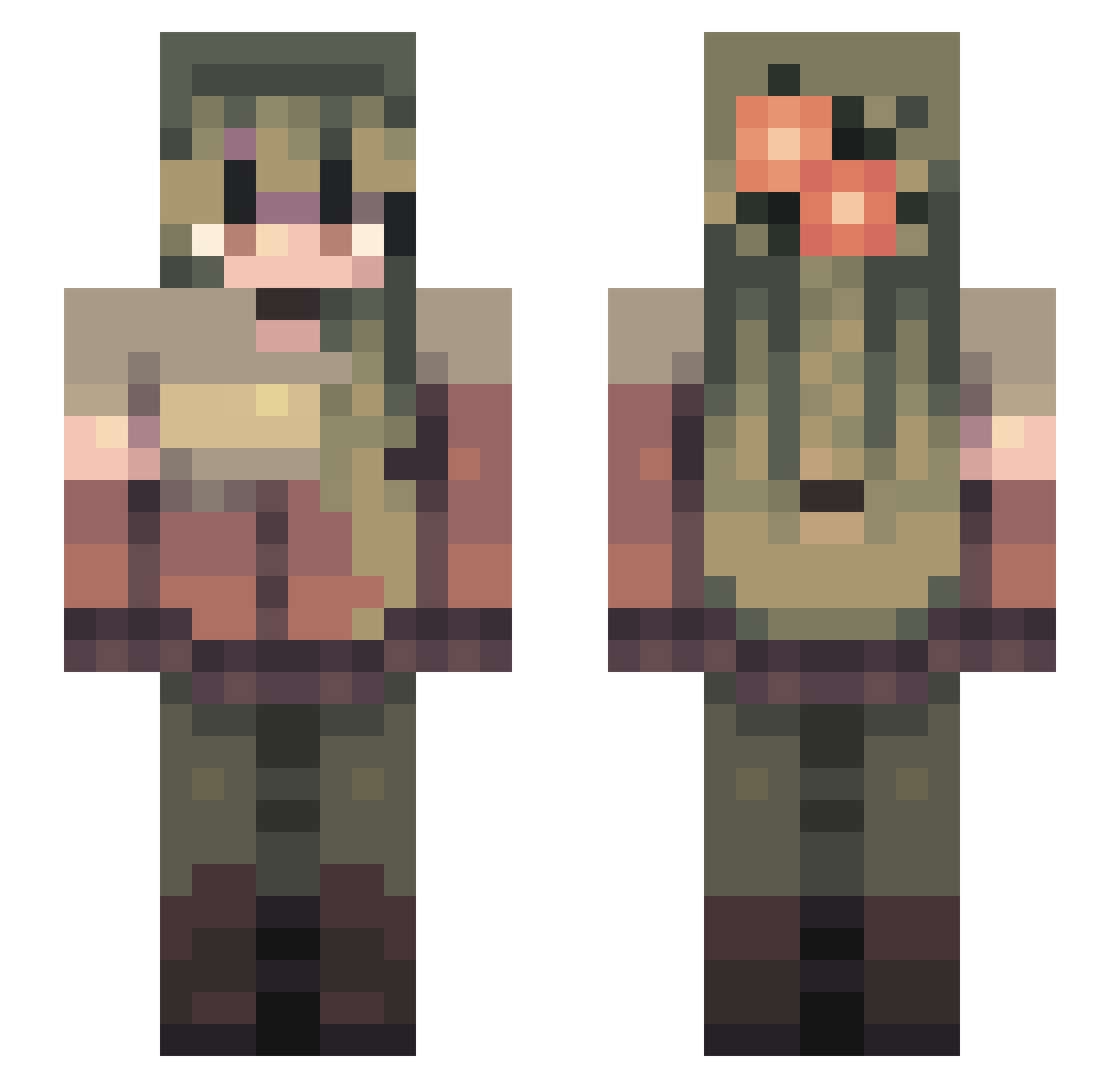 Beannshie_ Minecraft skin, front and back view