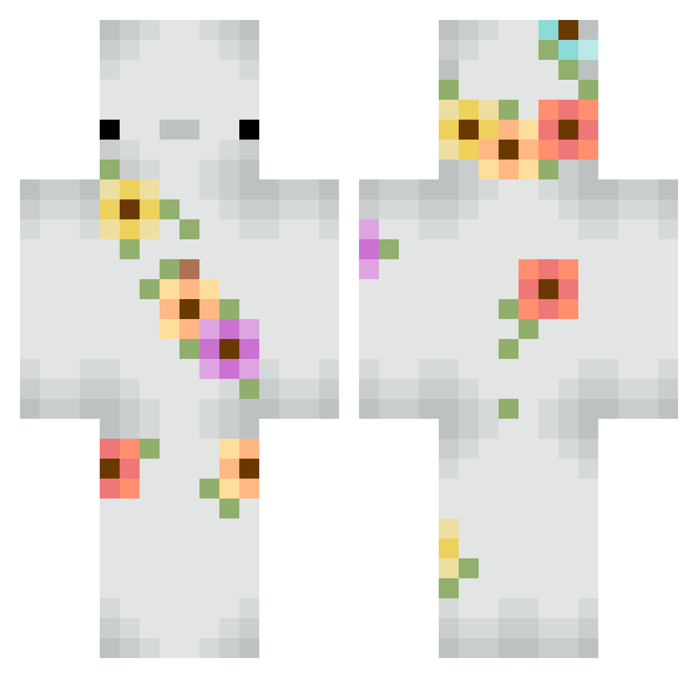CrazyChicken4444 Minecraft skin, front and back view