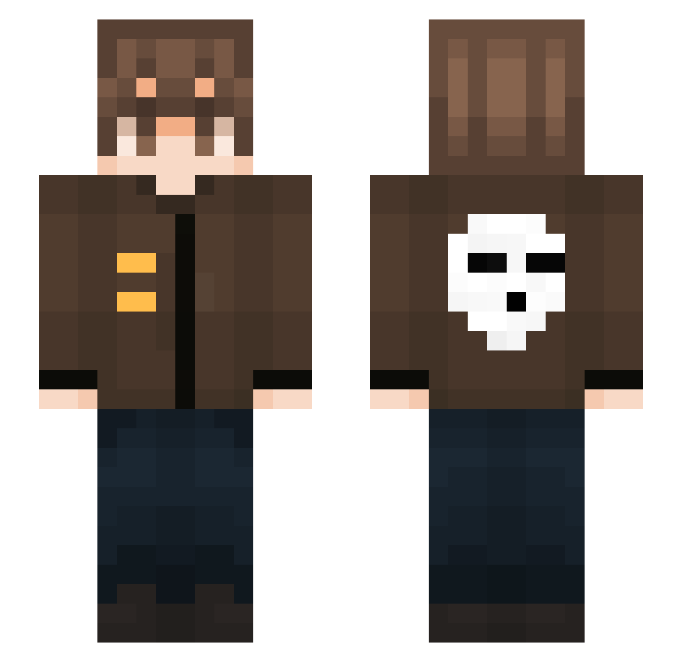 Saalltyyy Minecraft skin, front and back view