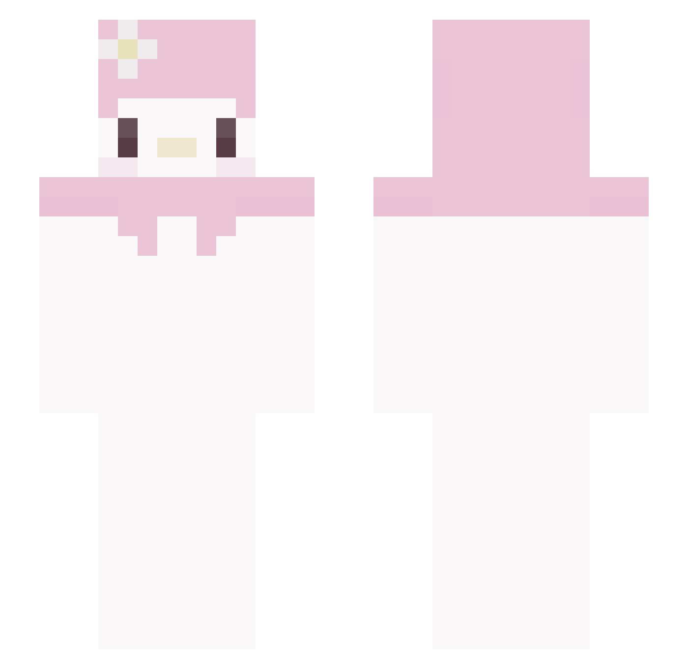 sonyabeans Minecraft skin, front and back view