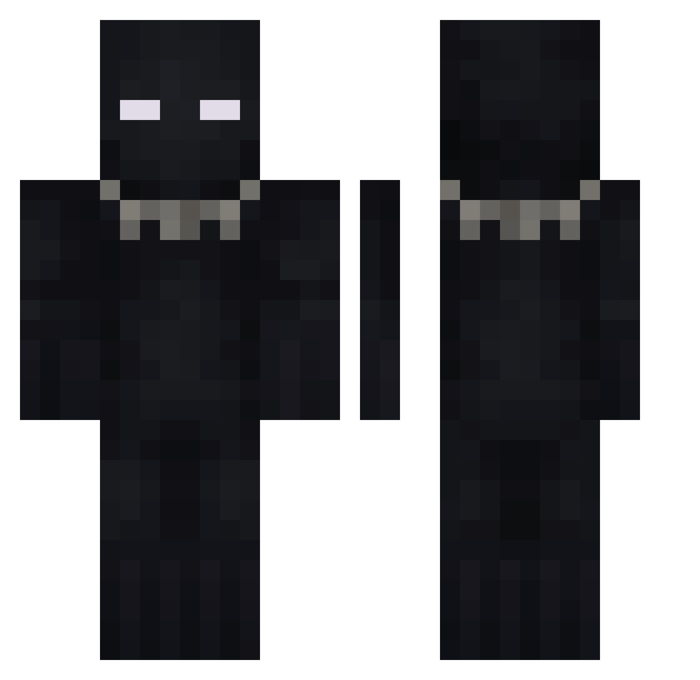 Nakana Minecraft skin, front and back view
