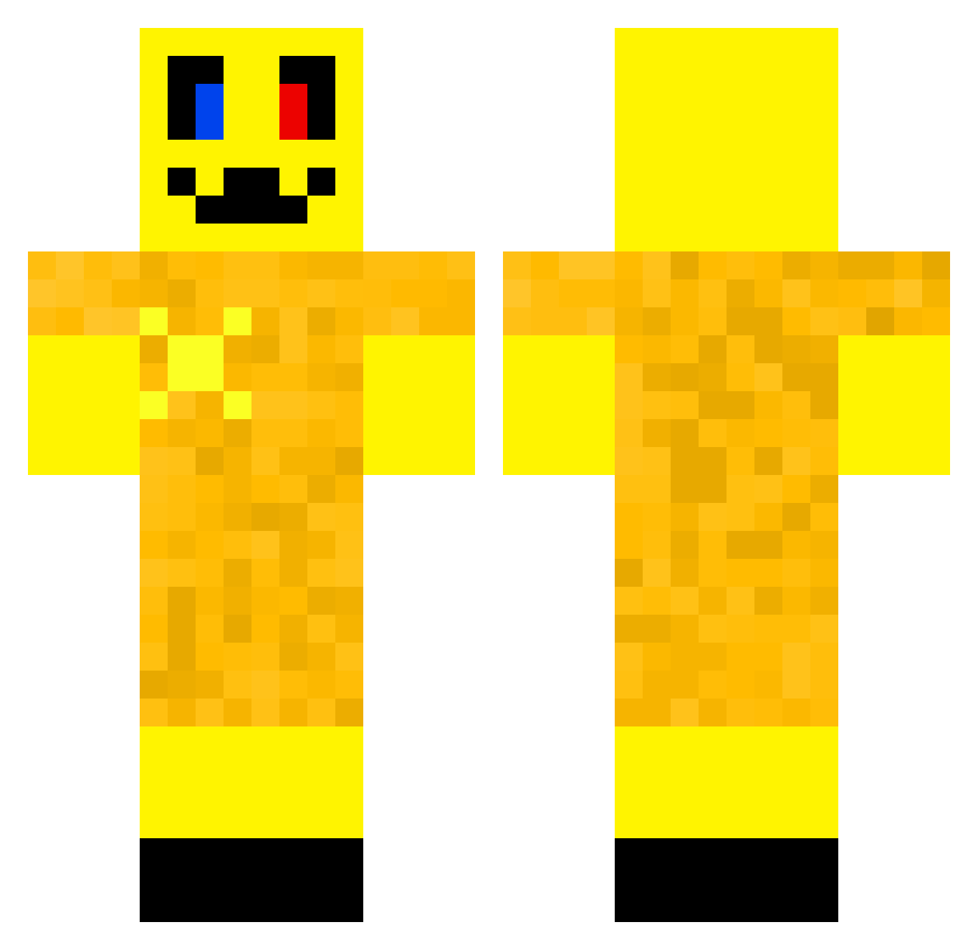 LTUGamesYT Minecraft skin, front and back view