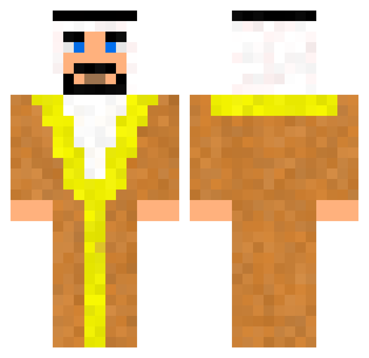 CHIEFKEEF_OB4L Minecraft skin, front and back view