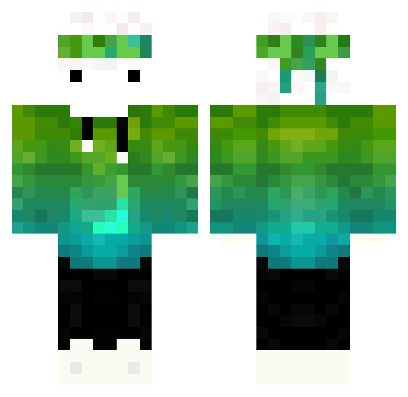 X0Nat_PL Minecraft skin, front and back view
