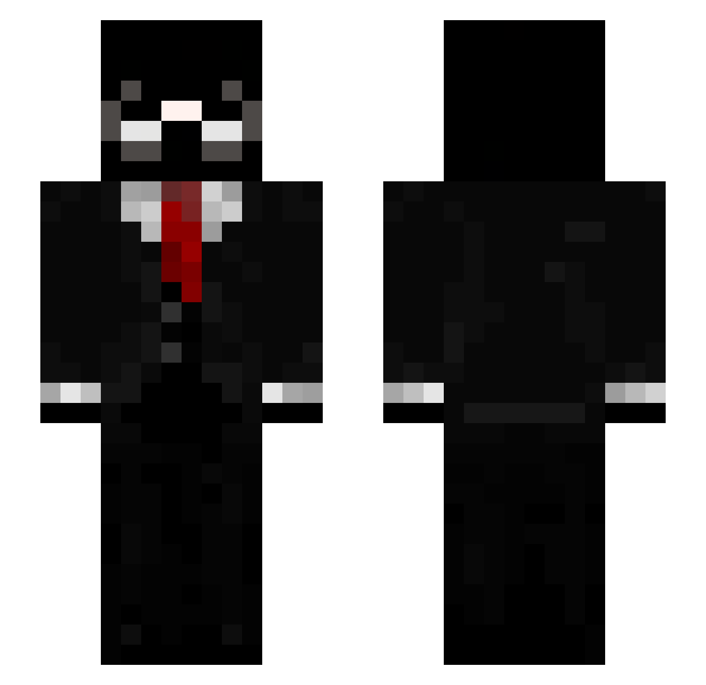 Eclpsy Minecraft skin, front and back view