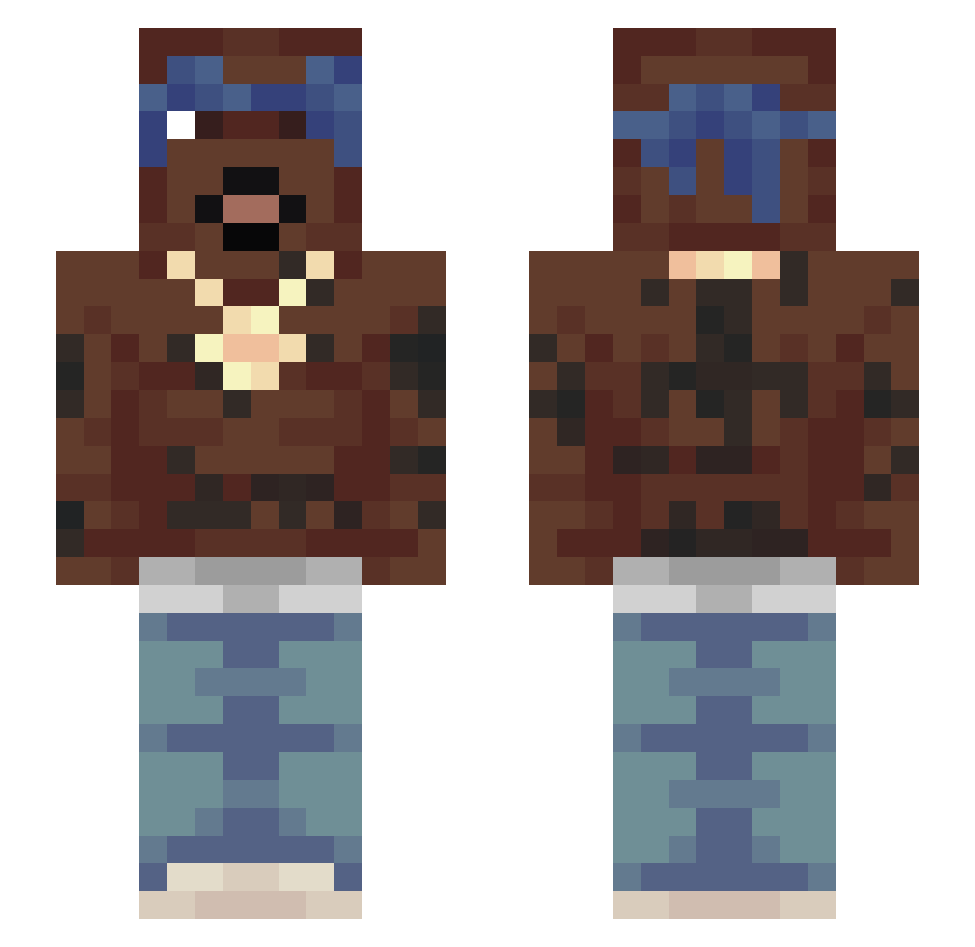 iTzT0m4to_ Minecraft skin, front and back view