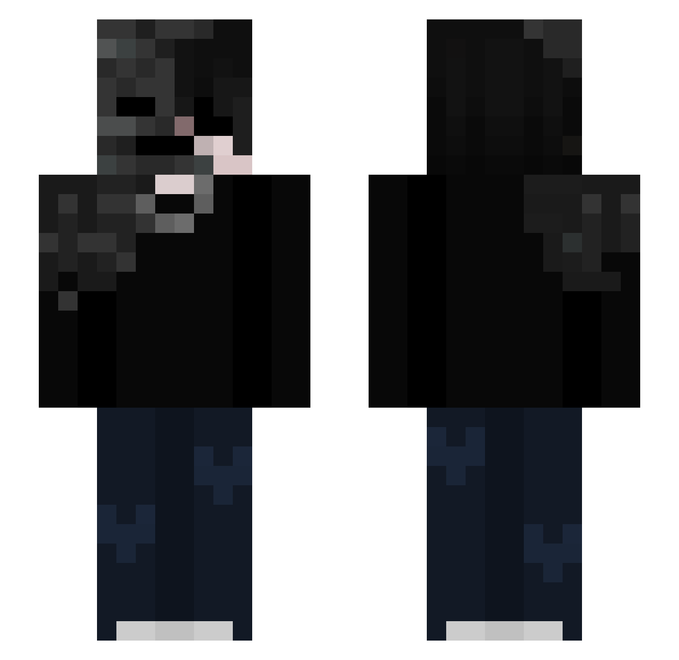 _3cv Minecraft skin, front and back view