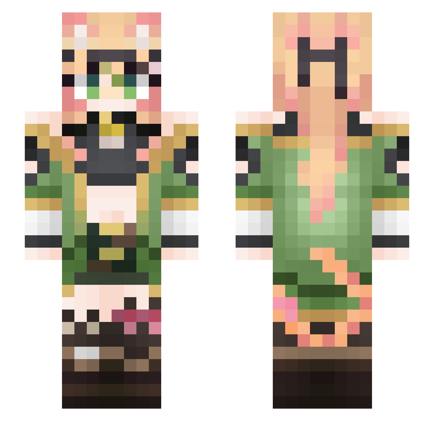 Nolan29810 Minecraft skin, front and back view