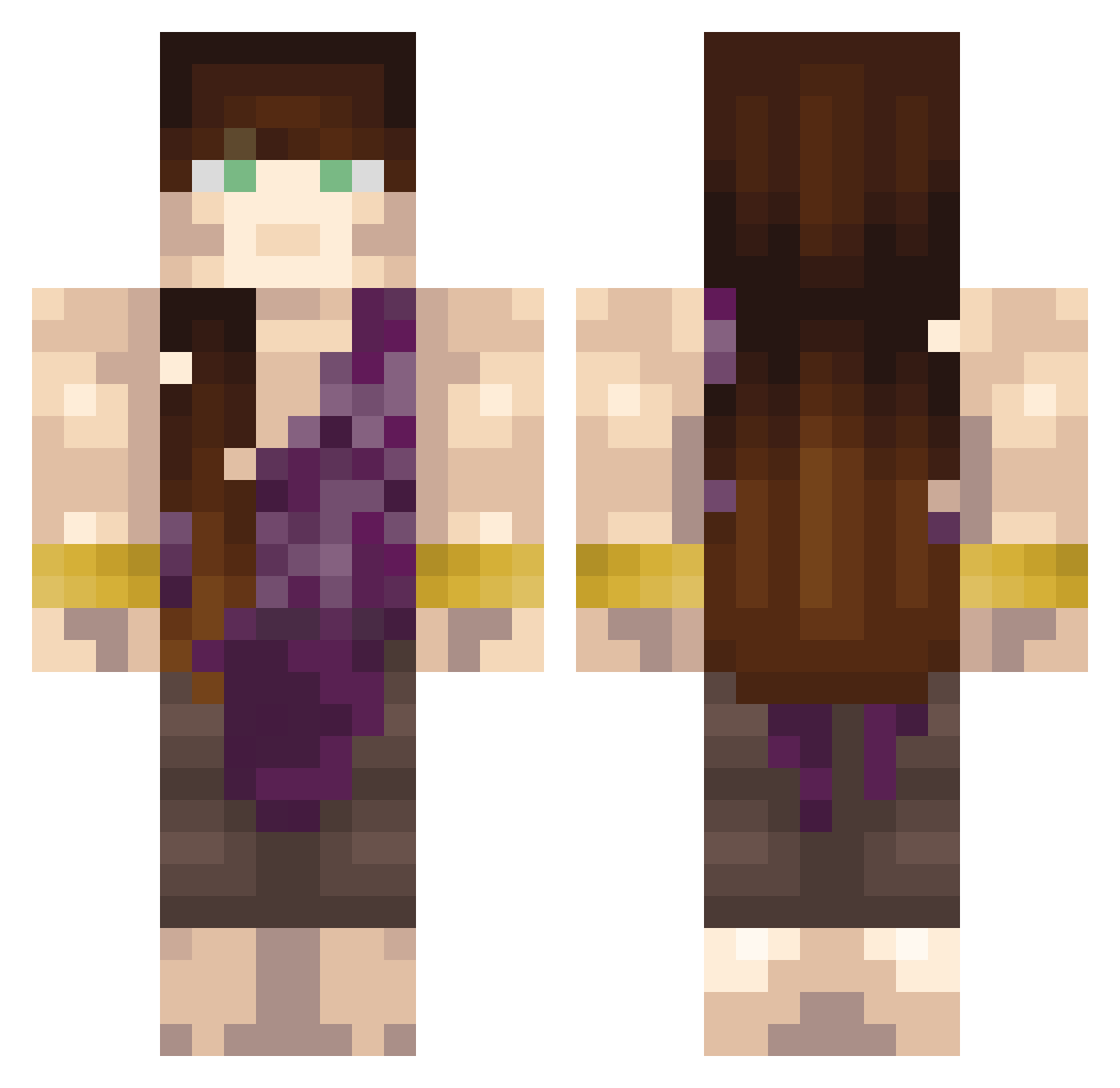 bobertthe1st Minecraft skin, front and back view