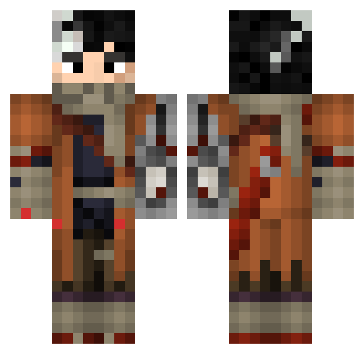ALVATHOR3 Minecraft skin, front and back view