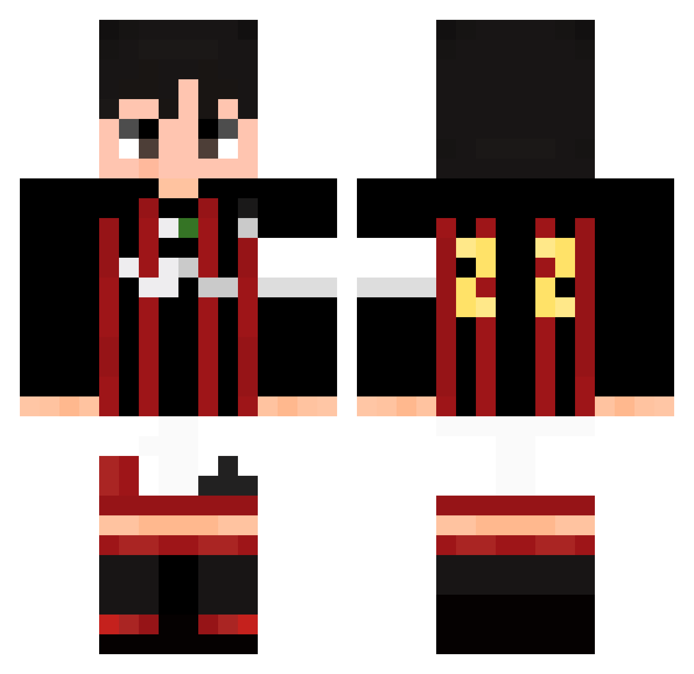 MellamoPepa Minecraft skin, front and back view