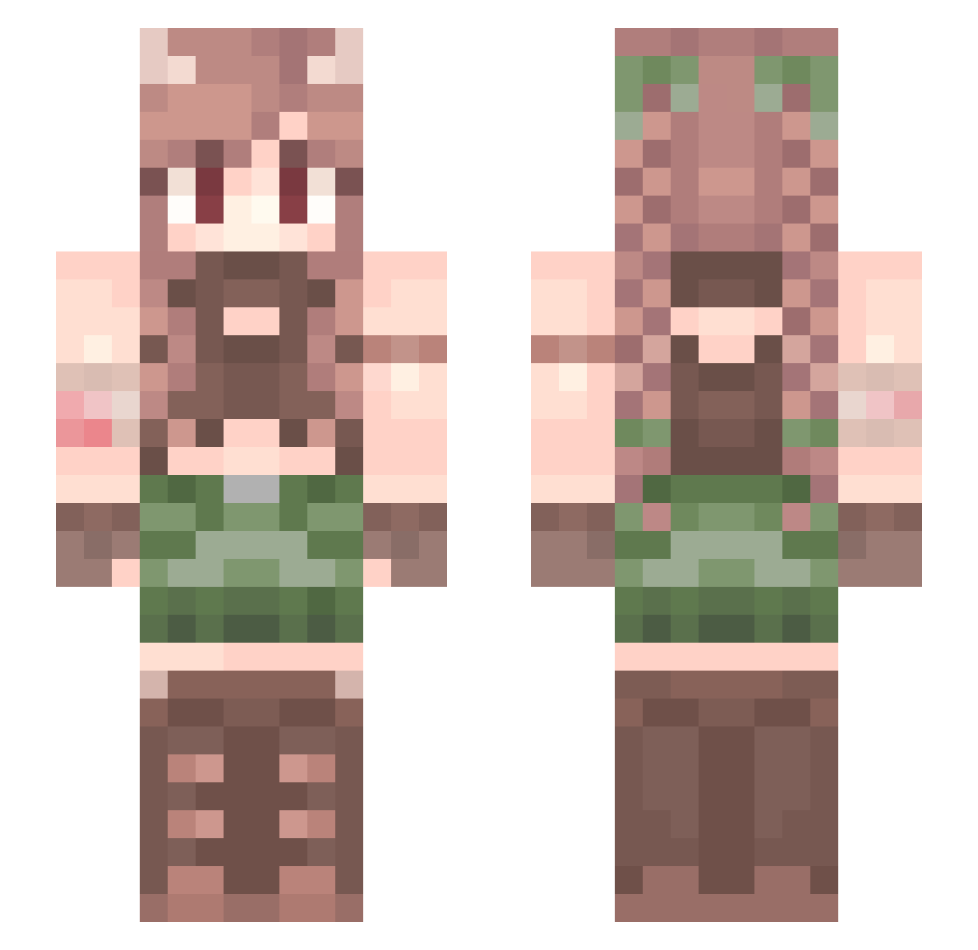 sleepyhoshi Minecraft skin, front and back view