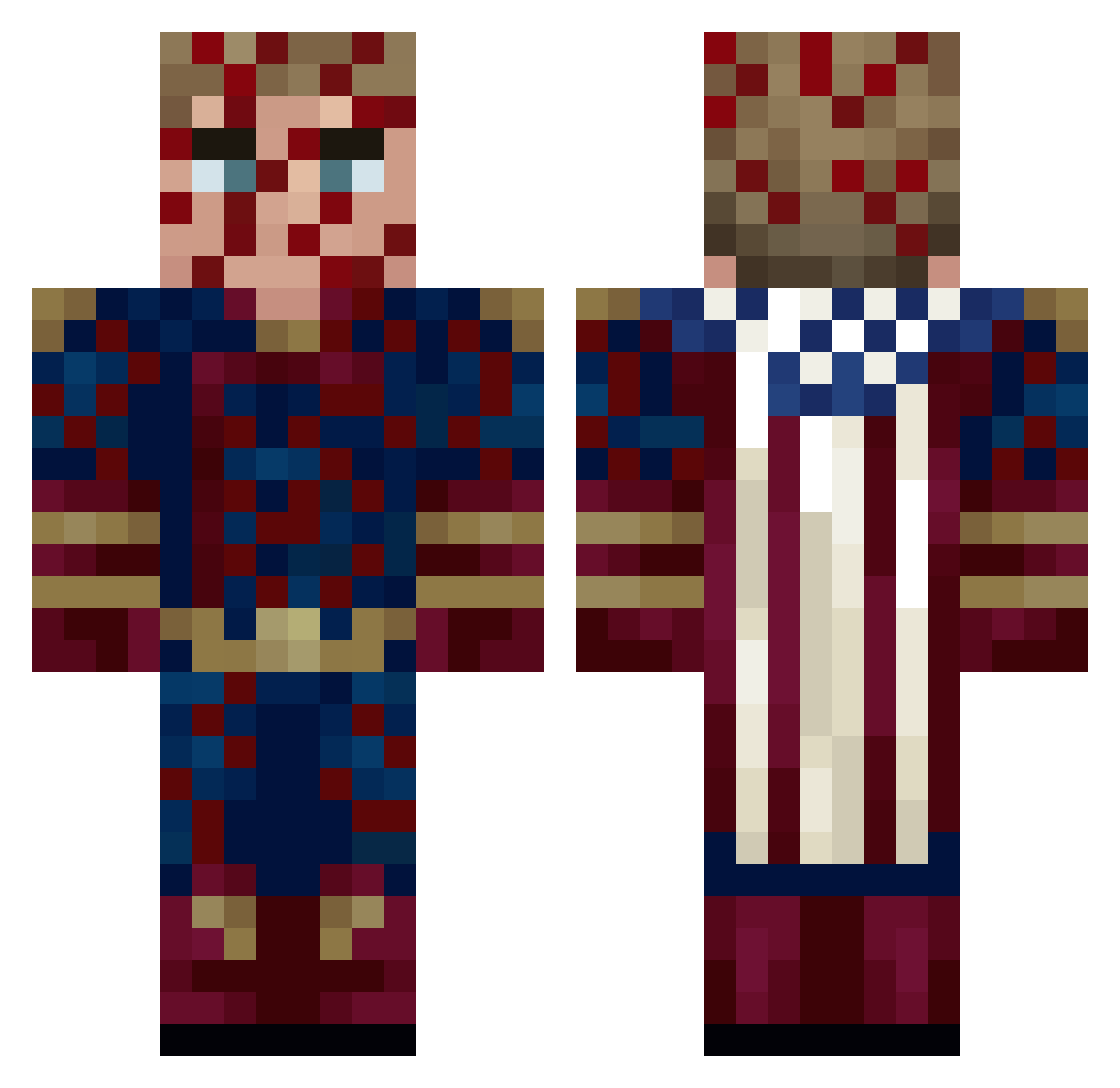 LELOUCH1212 Minecraft skin, front and back view