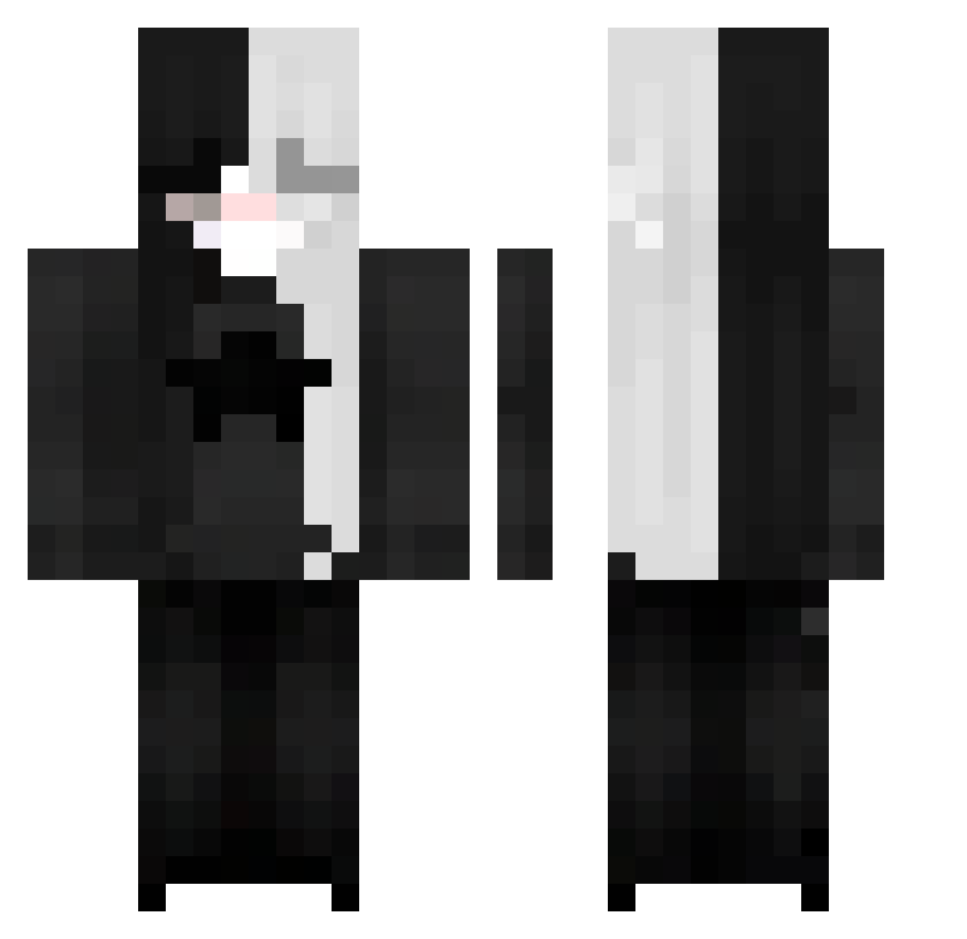 doy2013 Minecraft skin, front and back view