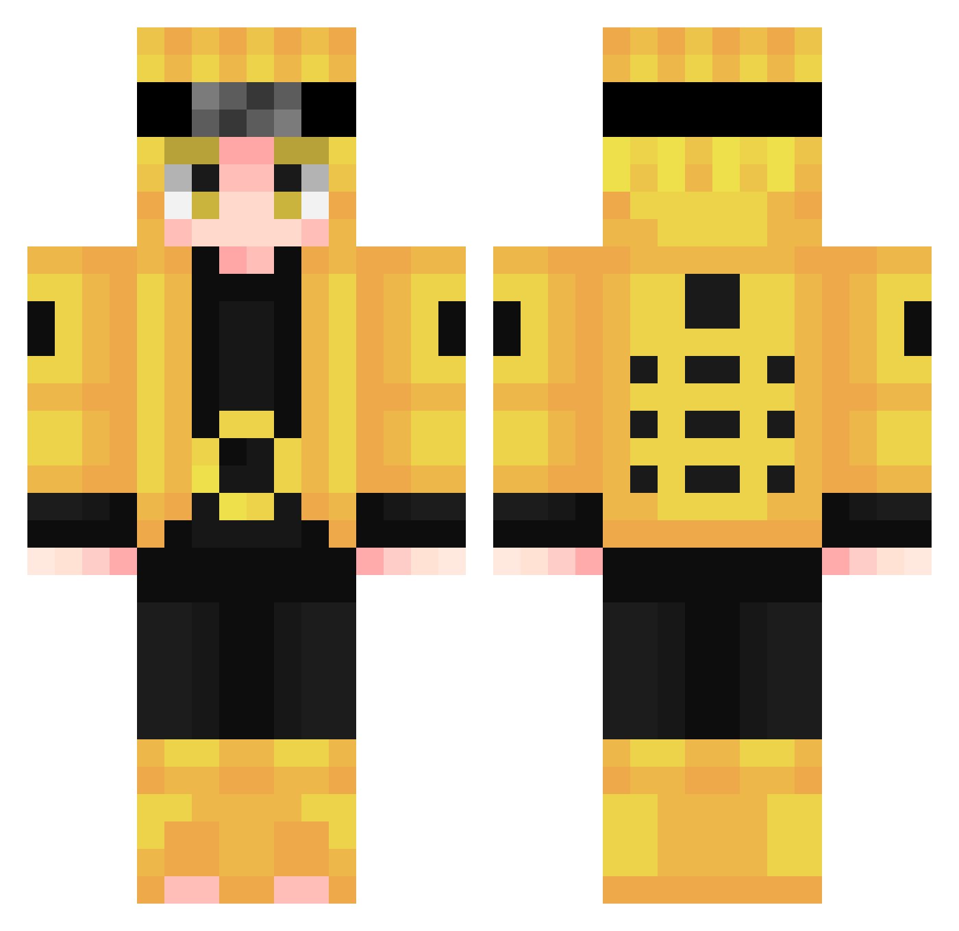SamokatTop Minecraft skin, front and back view