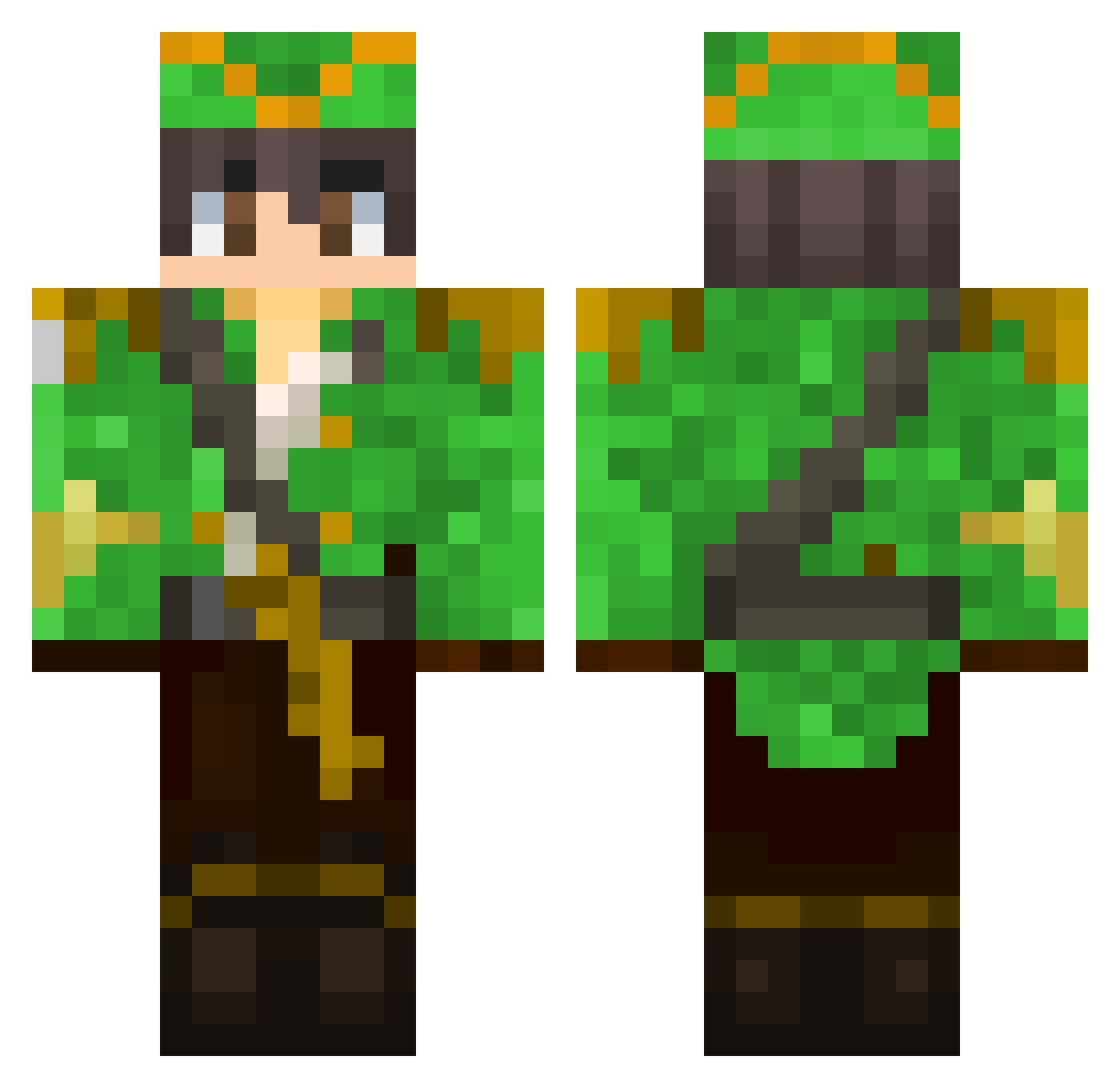 ScrimpyCobra827 Minecraft skin, front and back view