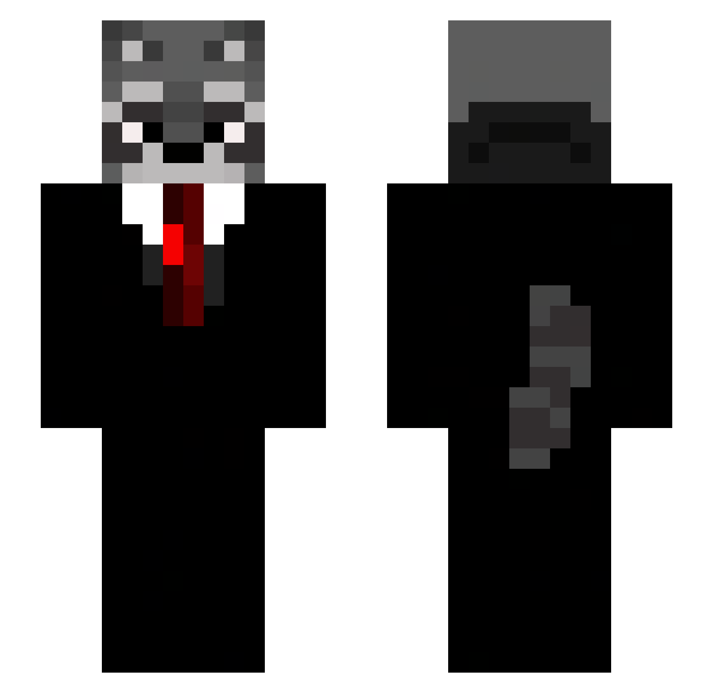 Crozydaddy Minecraft skin, front and back view