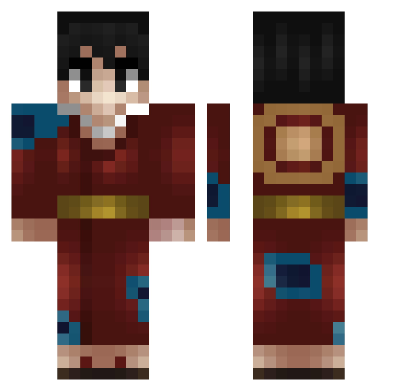 osirus_ Minecraft skin, front and back view