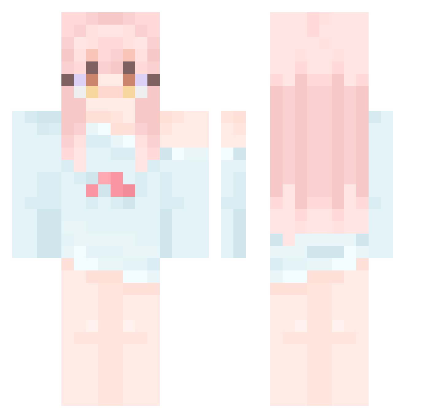 HallowedZombies Minecraft skin, front and back view