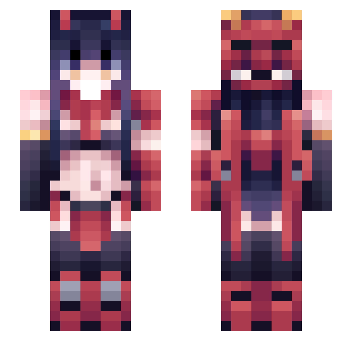CoolerJotaro Minecraft skin, front and back view